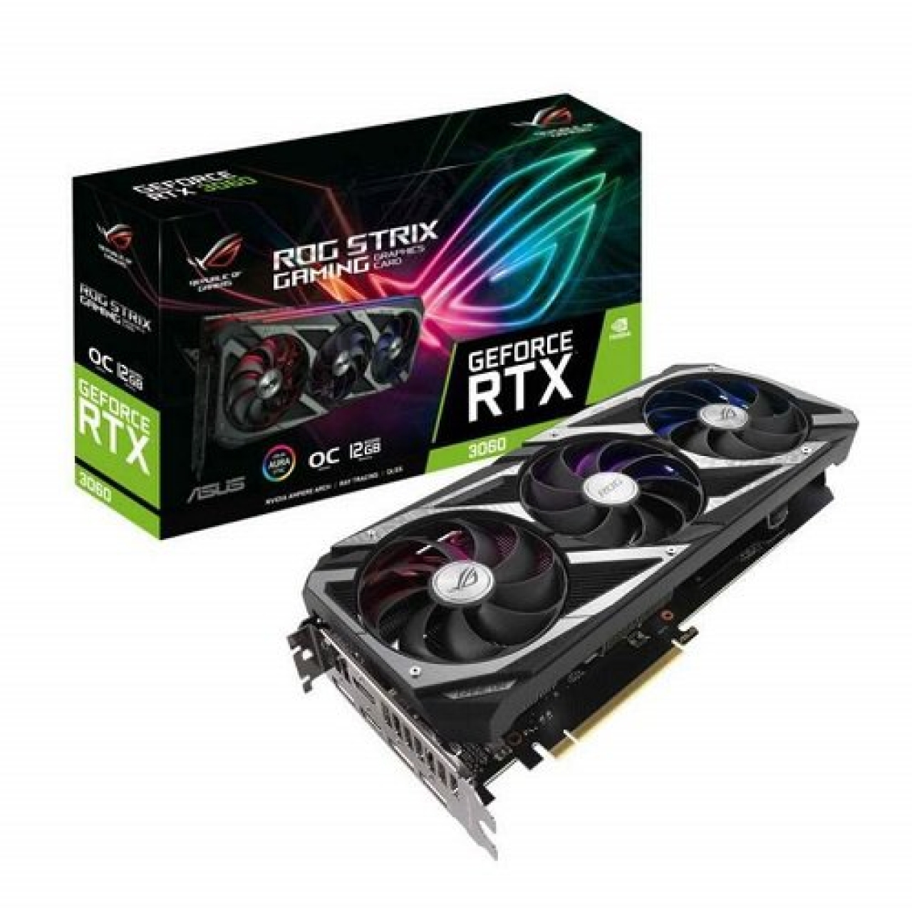 کارت گرافیک ایسوس مدل ROG STRIX RTX 3060 O12G GAMING حافظه 12 گیگابایت