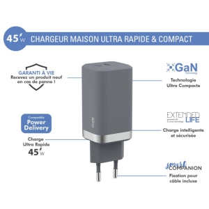 شارژر دیواری فورس مدل FPCS45WGANCG C PD