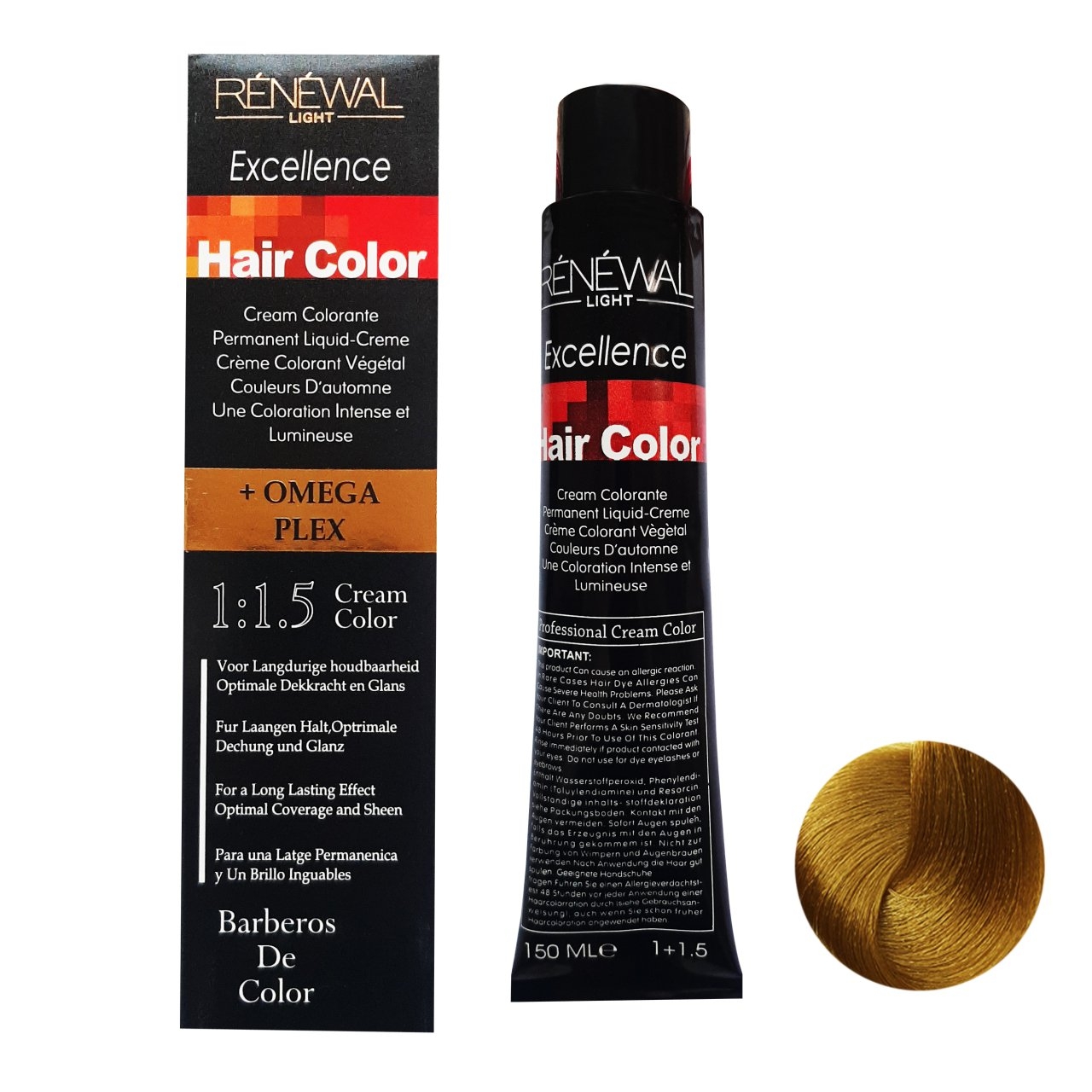 رنگ مو رنوال شماره 11.3 حجم 150 میلی لیتر رنگ سوپر پلاتینه طلایی