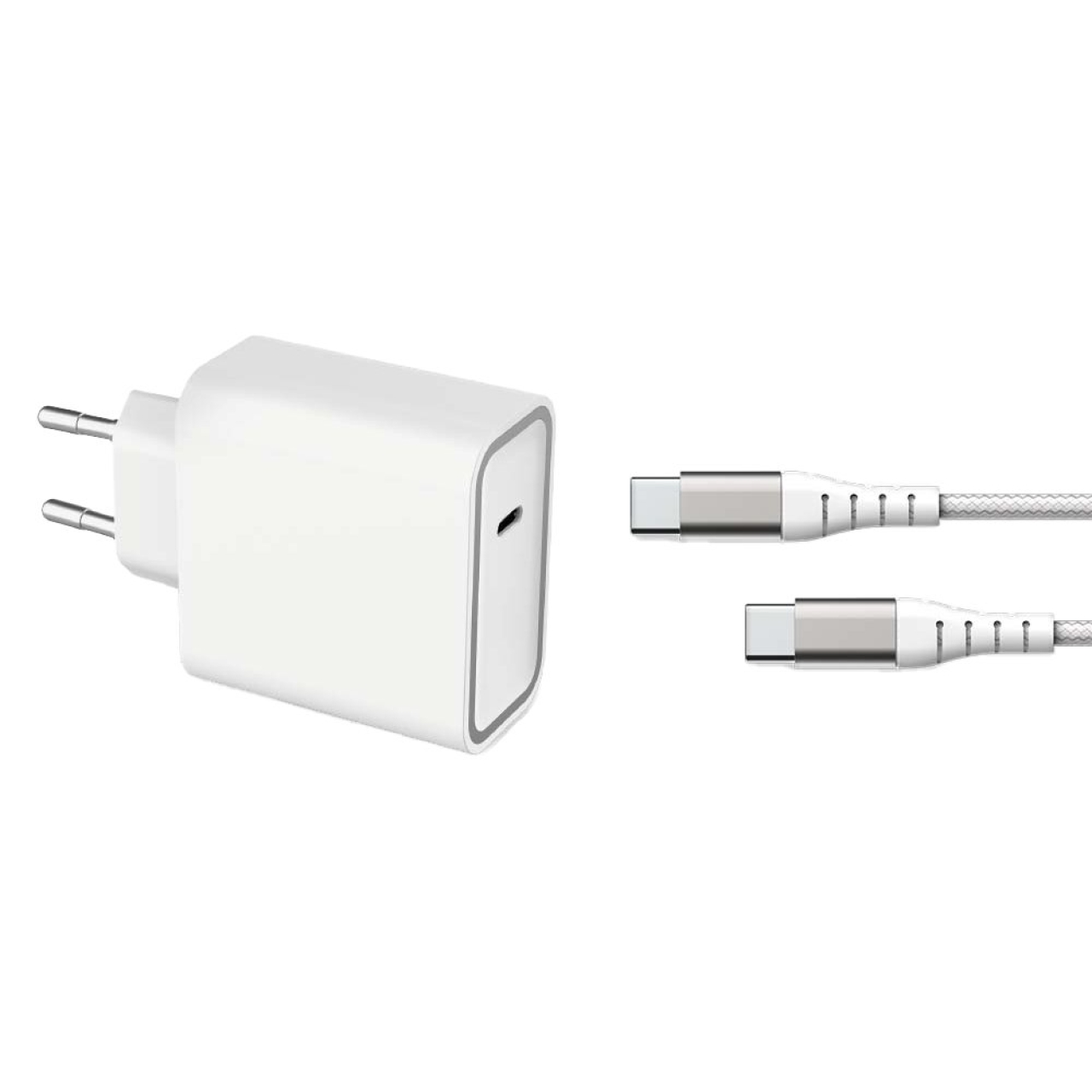 شارژر دیواری فورس مدل FPLICS65WGANCBLCCW به همراه کابل تبدیل USB-C
