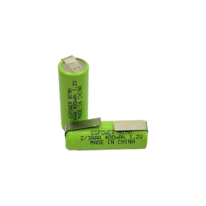 باتری نیم قلمی قابل شارژ جی اس پاور مدل 2/3AAA 400mAh