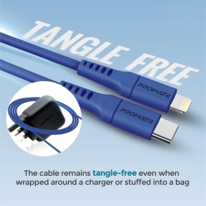 کابل تبدیل USB-C به لایتنینگ پرومیت مدل POWERLINK-120.BL طول 1.2 متر