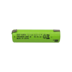 باتری لیتیوم یون قابل شارژ کیپ کره کد 18650 ظرفیت 1800 میلی آمپرساعت