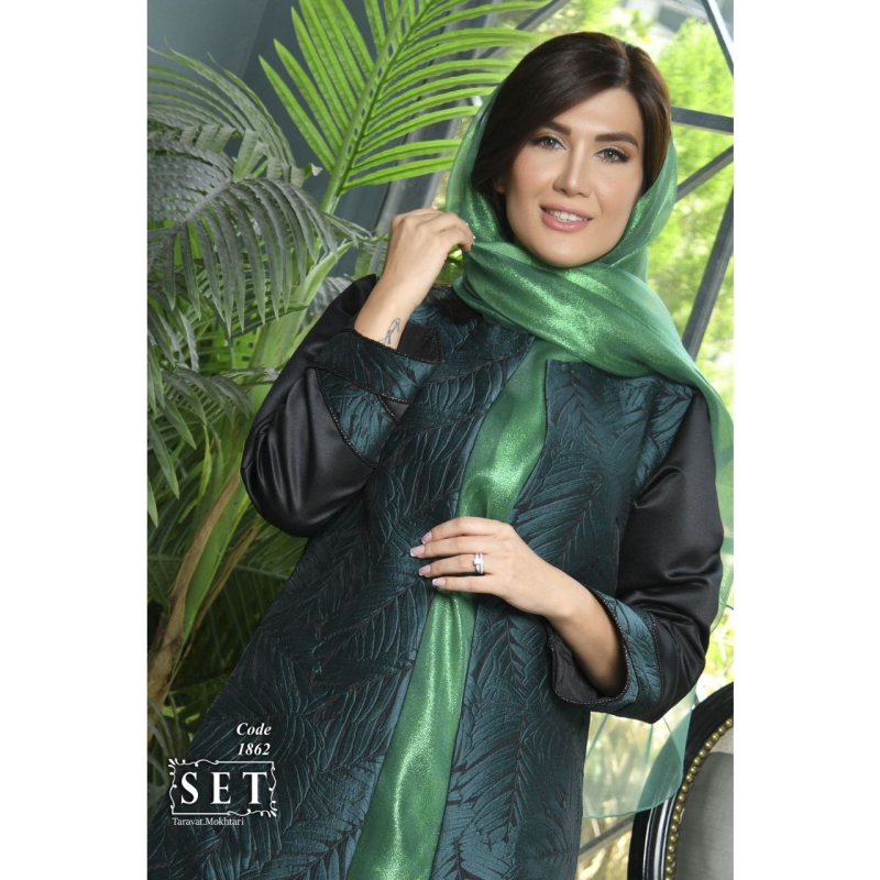 مانتو مجلسی مزون دوز مدل پریزاد رنگ کله غازی برند SET