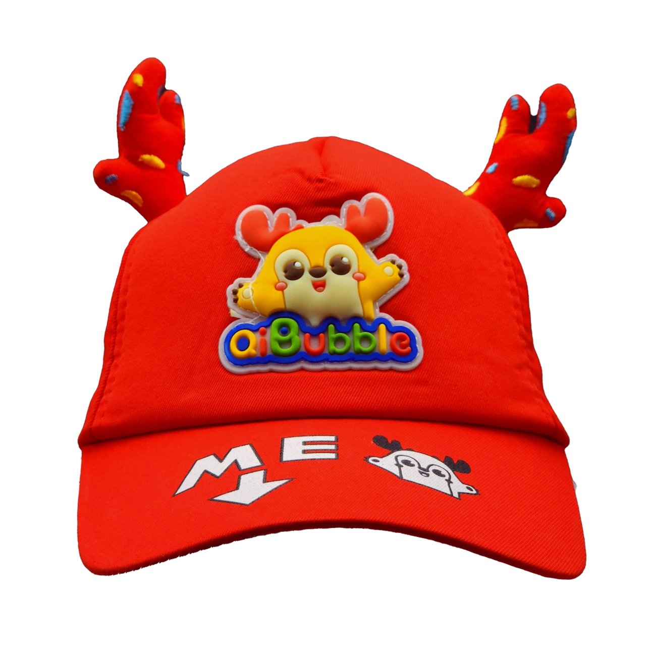 کلاه کپ بچگانه طرح گوزن رنگ قرمز