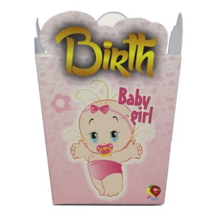 ظرف پاپ کورن طرح بی بی دختر بسته 10 عددی