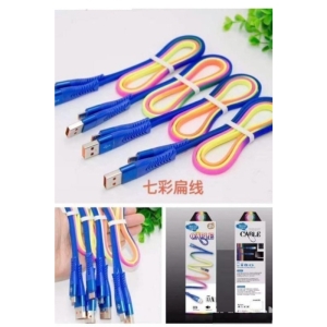 کابل شارژ رنگین کمانی type-c 