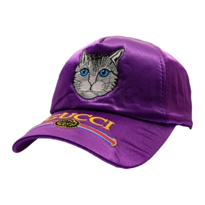کلاه کپ بچگانه مدل گربه رنگ بنفش