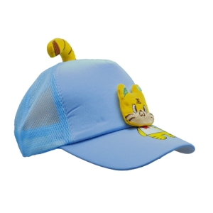 کلاه کپ بچگانه مدل عروسک ببری کد 51615 رنگ آبی