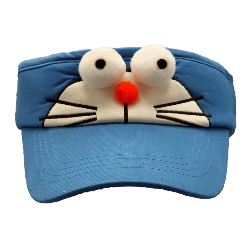 کلاه آفتابگیر بچگانه مدل عروسکی گربه کد 51625 رنگ آبی