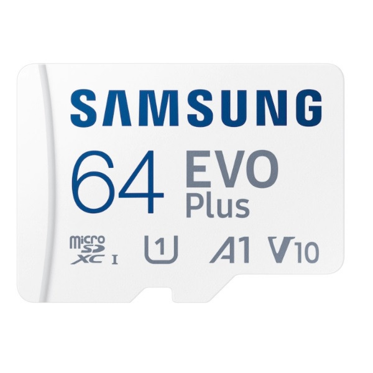کارت حافظه سامسونگ مدل 64GB MicroSDXC UHS-I U1 A1 V10 Evo Plus خشاب دار