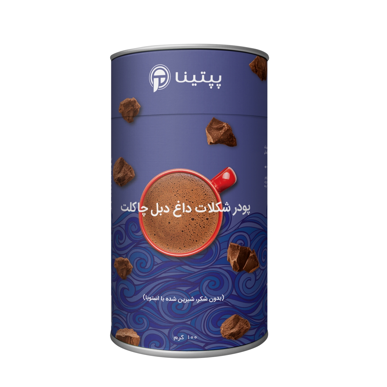 پودر شکلات داغ دبل با شیر بادام پپتینا 100 گرم