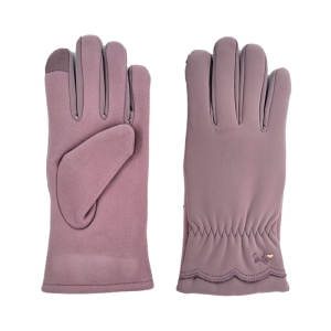 دستکش زنانه مدل AA طرح LOVE رنگ یاسی