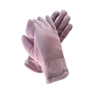 دستکش زنانه مدل AA طرح LOVE رنگ یاسی