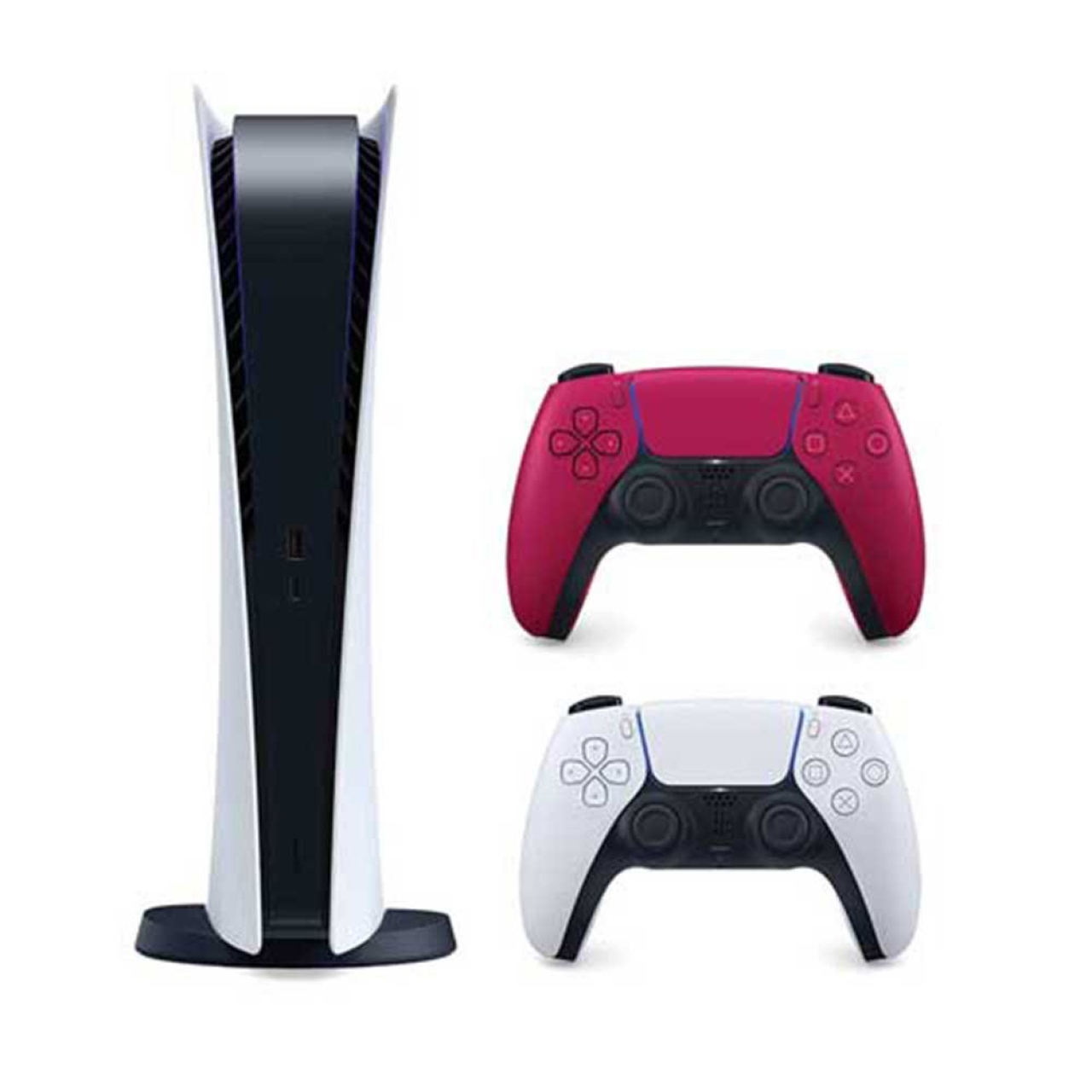 کنسول بازی سونی مدل Playstation 5 ظرفیت 825 گیگابایت  به همراه یک دسته قرمز اضافی