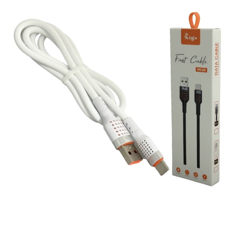 کابل شارژ کینگ پلاس توربو شارژ مدل HK-64 تایپ C