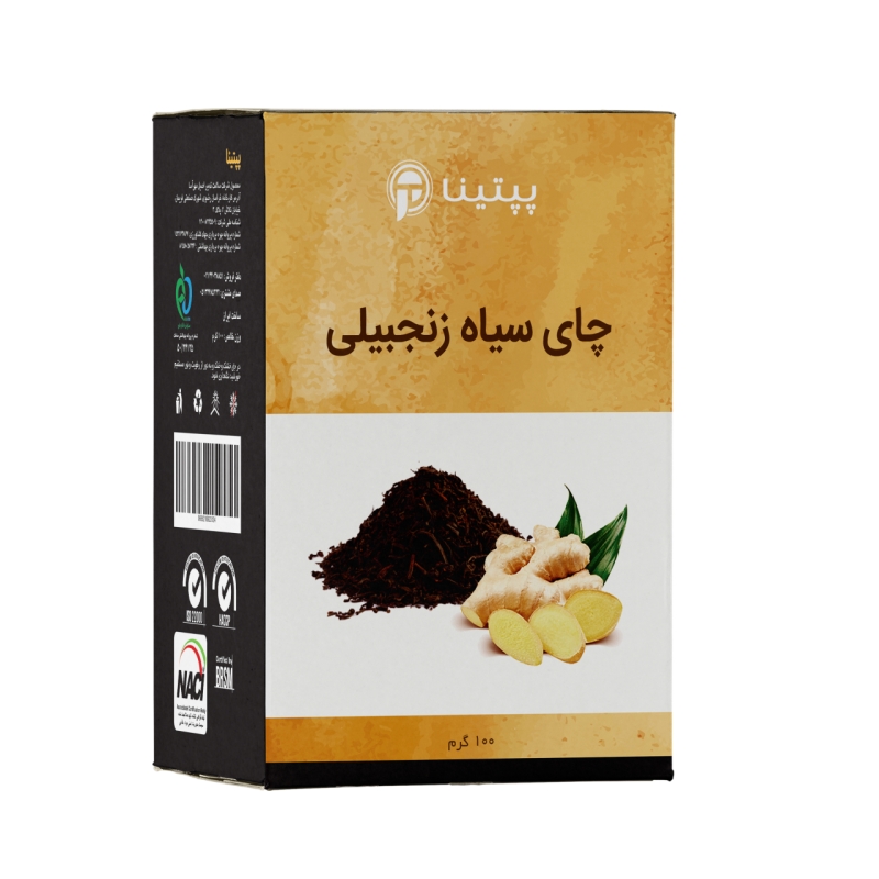 چای سیاه زنجبیلی پپتینا جعبه 100 گرمی