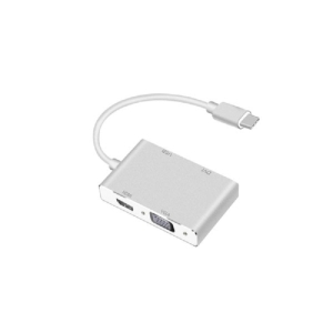 تبدیل تایپ سی Type C به VGA- HDMI- DVI- USB 3.0	