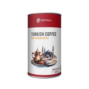 قهوه ترک پپتینا قوطی 200 گرمی کافئین متوسط