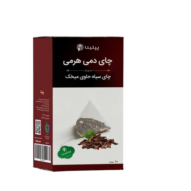 چای سیاه دمی هرمی حاوی میخک پپتینا بسته 10 عددی