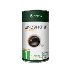 قهوه اسپرسو پپتینا قوطی 200 گرمی کافئین کم