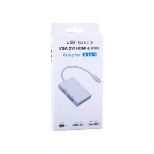 تبدیل تایپ سی Type C به VGA- HDMI- DVI- USB 3.0	