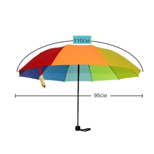 چتر رنگین کمانی تاشو ضد آب مدل کاوردار