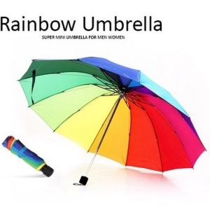 چتر رنگین کمانی تاشو ضد آب مدل کاوردار
