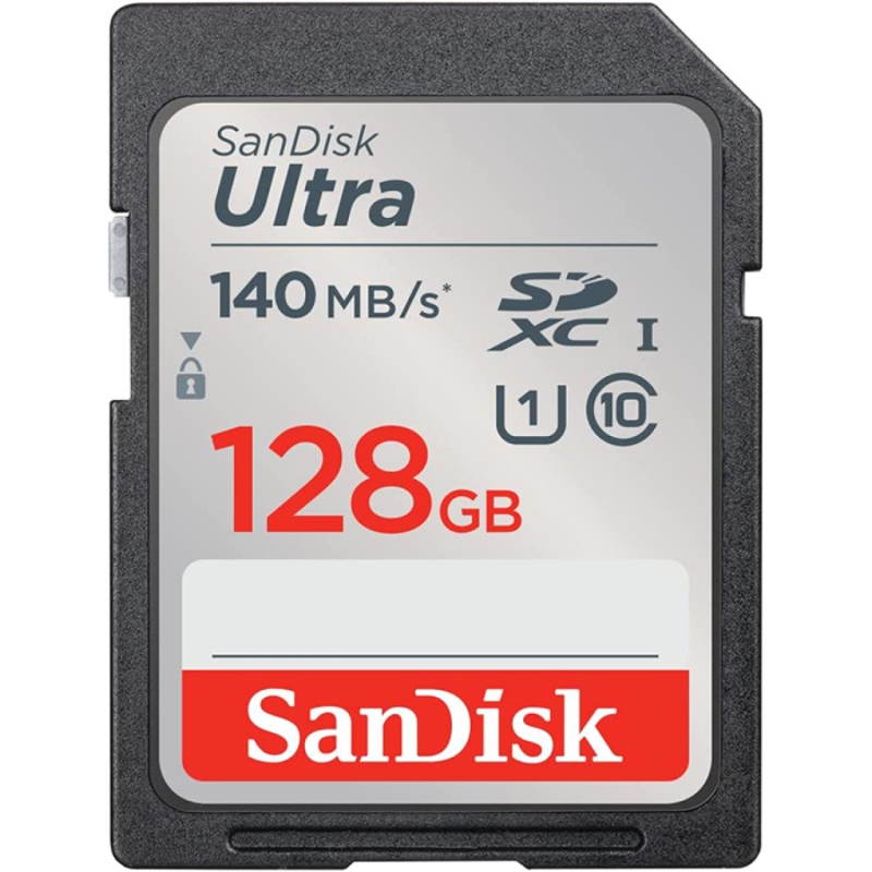 کارت حافظه SDXC سن دیسک مدل Ultra کلاس 10 استاندارد UHS-I U1 سرعت 140MB/s ظرفیت 128 گیگابایت 