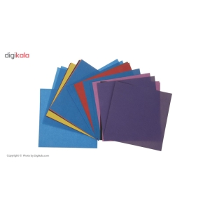 کاغذ اوریگامی    مدل دو رو رنگی   10 بسته 80 عددی