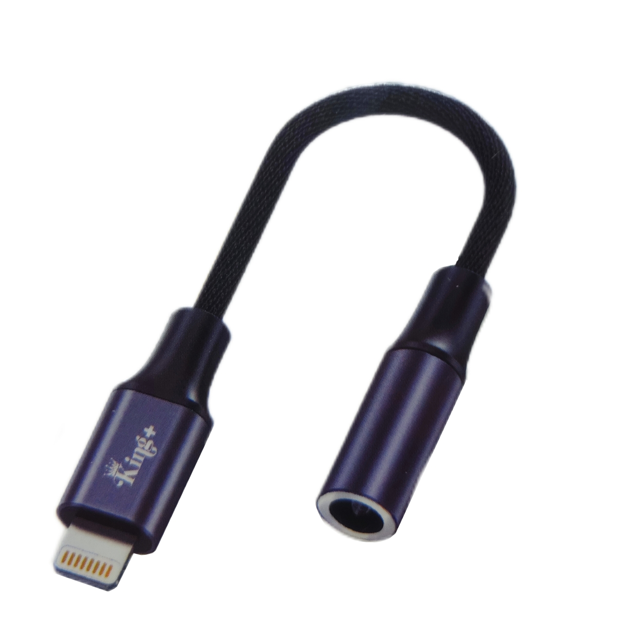 کابل تبدیل اورجینال لایتنینگ اپل به جک 3/5 میلیمتری صدا مدل HK-58 کینگ پلاس