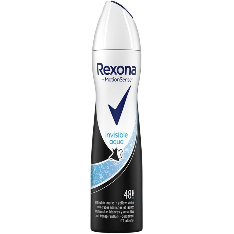 اسپری بدن زنانه رکسونا Rexona مدل Invisible Aqua حجم 200 میل