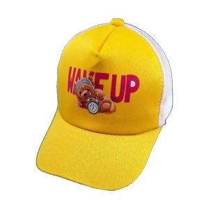 کلاه کپ بچگانه مدل WAKE UP کد 1189 رنگ زرد