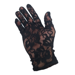 دستکش زنانه سیلکا مدل گیپور کد 1324 رنگ مشکی