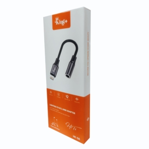 کابل تبدیل اورجینال لایتنینگ اپل به جک 3/5 میلیمتری صدا مدل HK-58 کینگ پلاس