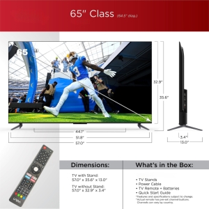 تلویزیون 65اینچ یونیوا هوشمند و 4k مدل 65U-CLASS