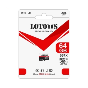 کارت حافظه‌ microSDHC لوتوس استاندارد U3 A2 مدل 667X ظرفیت 64 گیگابایت