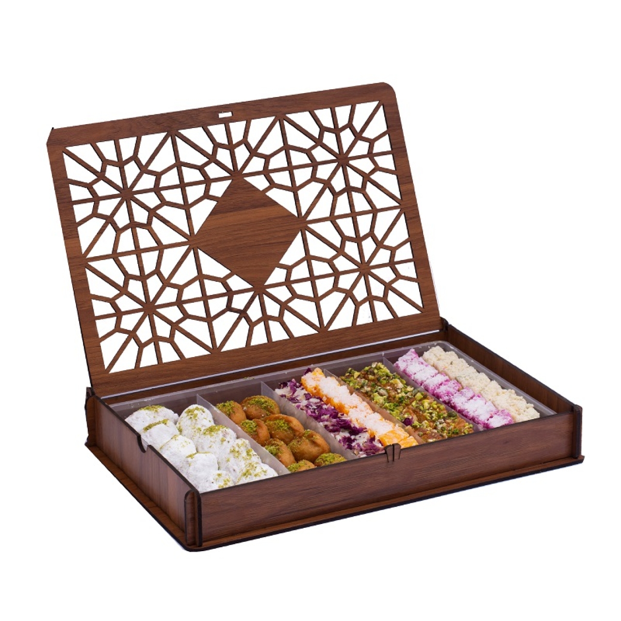 شیرینی مخلوط طرح چوبی مشبک سنتی یزد