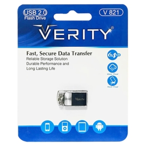 فلش مموری وریتی مدل V821 USB2.0 ظرفیت 64 گیگابایت