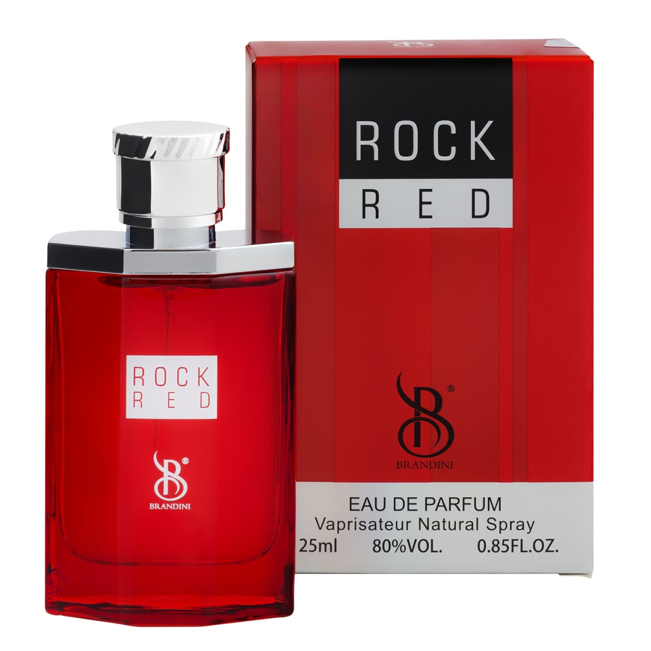 عطر جیبی مردانه برندینی مدل Rock Red حجم 25 میلی لیتر