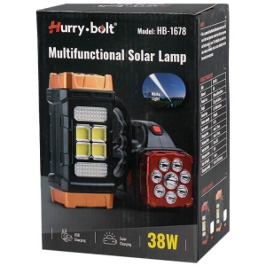 چراغ قوه شارژی خورشیدی مدل Hurry.bolt HB-1678