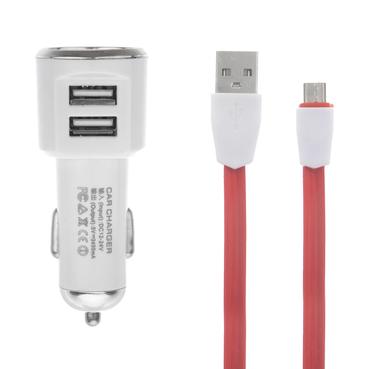 شارژر فندکی الدینیو مدل DL-C29 به همراه کابل تبدیل MicroUSB