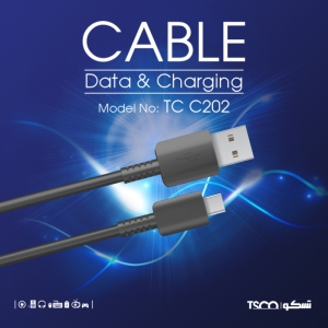  کابل تبدیل USB به USB-C تسکو مدل TCC 202 طول 1 متر 