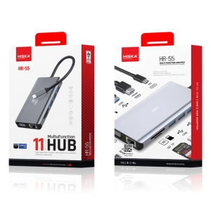 هاب 11 پورت USB-C هیسکا مدل HR-55