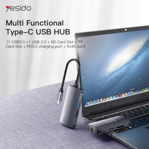 هاب 7 پورت USB-C یسیدو مدل HB15