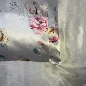 ساتن ابریشم طرح گل پنبه