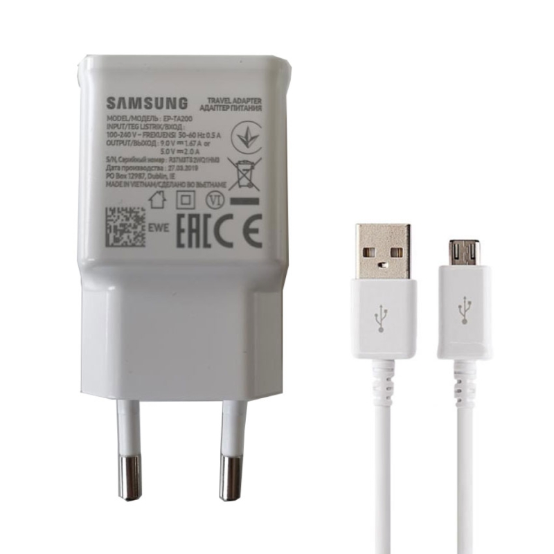 شارژر دیواری مدل EP-TA200 S10 به همراه کابل microUSB