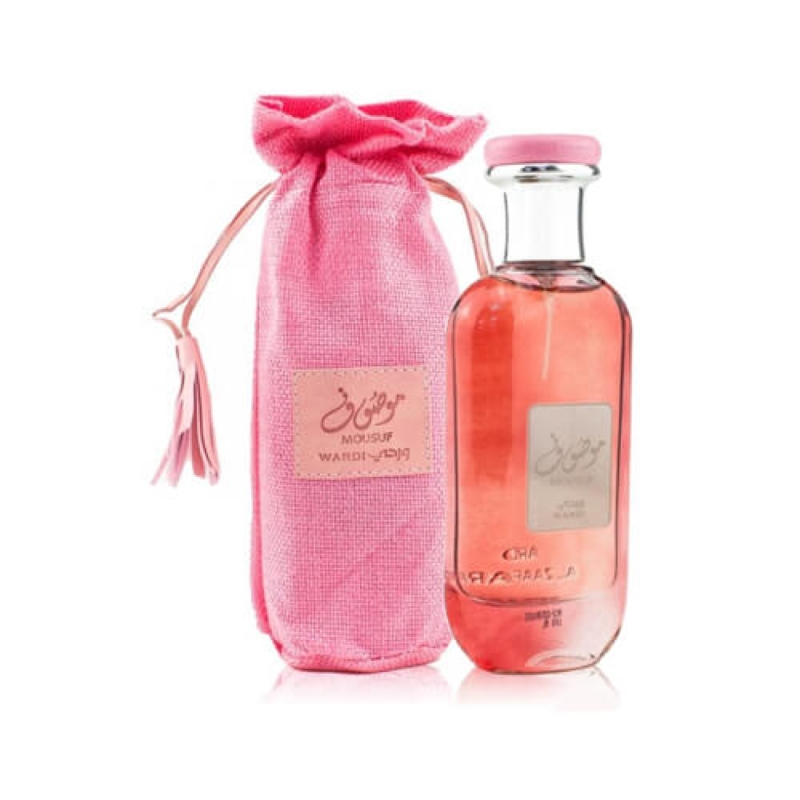 ادو پرفیوم زنانه ارض الزعفران مدل موصوف صورتی وردی حجم ۱۰۰ میل