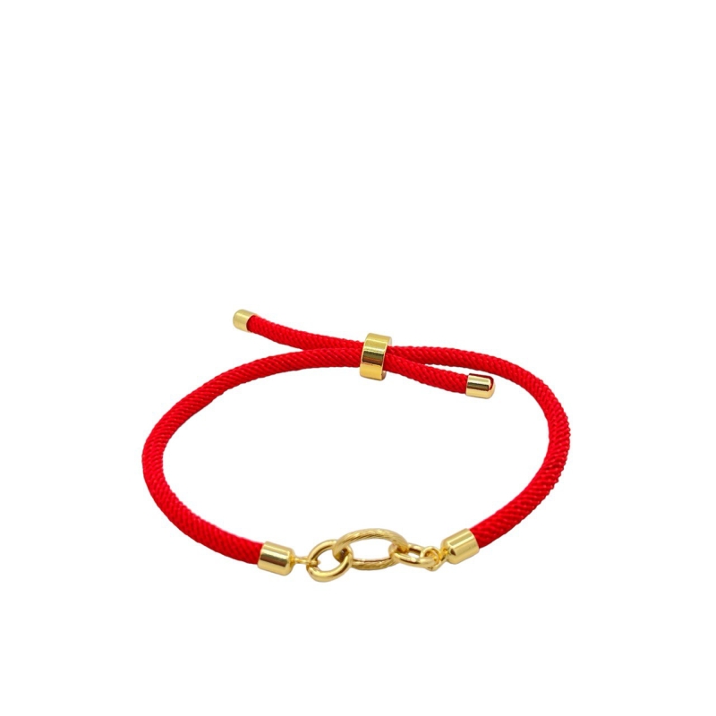 دستبند طلای 18 عیار بند پارچه ای کد DP064