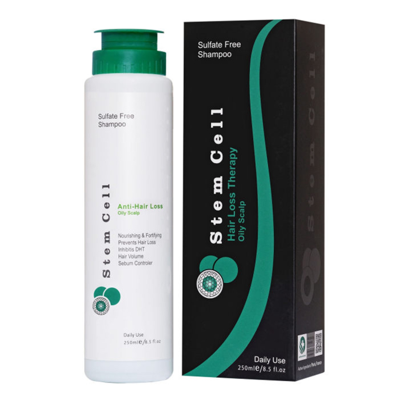 شامپو ضد ریزش مو های چرب برند Stem Cell حجم 250 ml